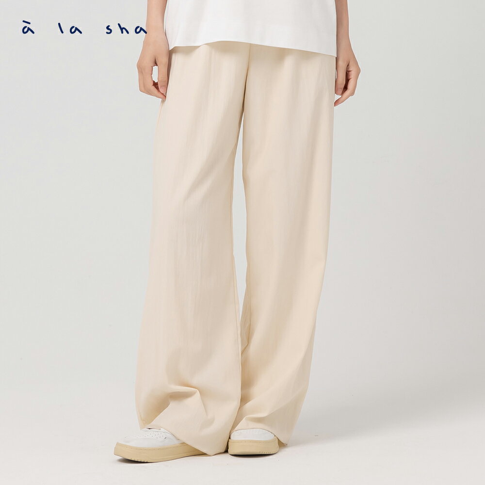 a la sha 貓咪口袋休閒寬褲