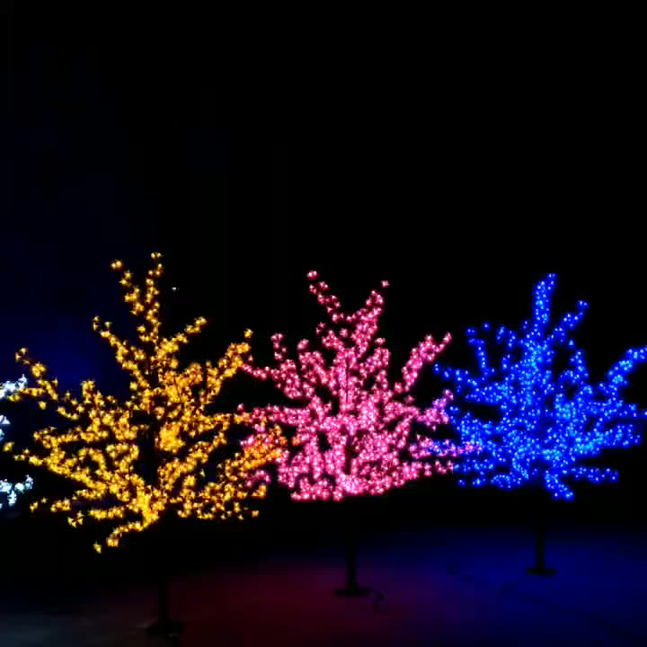 仿真櫻花樹燈led發光樹戶外防水景觀庭院樹燈節日工程公園裝飾燈