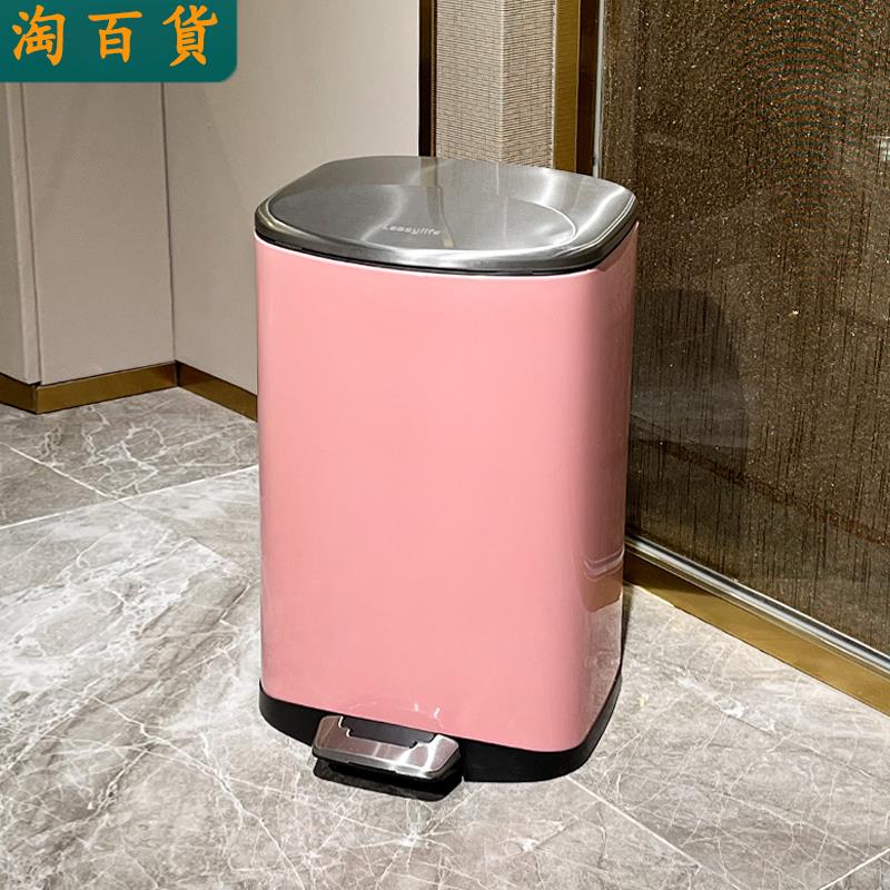 垃圾桶 ● 不銹鋼垃圾桶帶蓋 家用 客廳 腳踏臥室大容量高顏值廚房商用