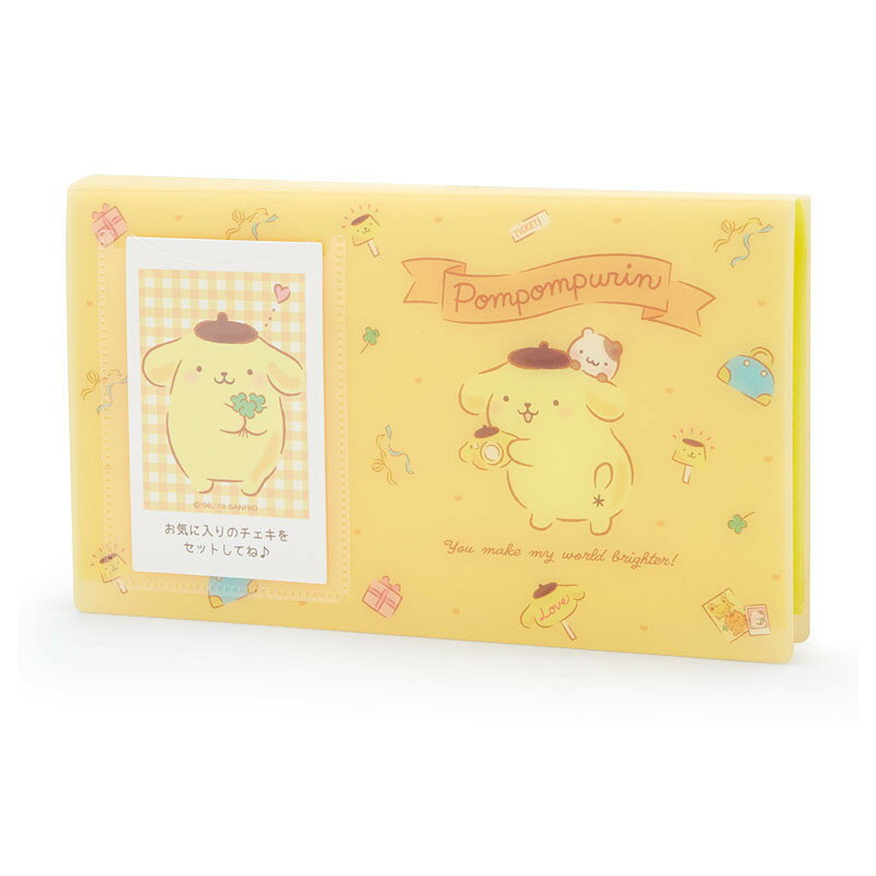 【震撼精品百貨】Pom Pom Purin 布丁狗~日本Sanrio三麗鷗 布丁狗名片收納夾 相本-黃*22076