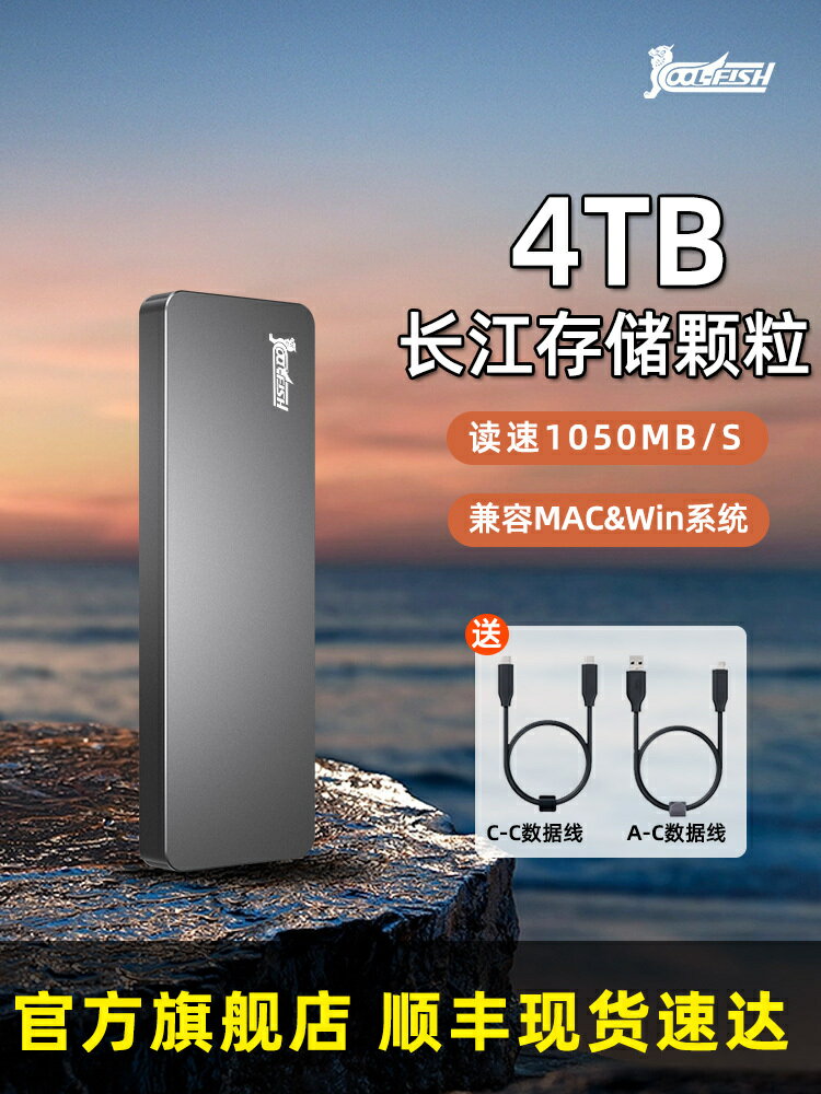 移動硬碟4t長江存儲顆粒移動硬碟高速NVMe硬碟移動固態2t