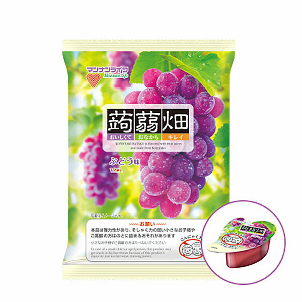 【江戶物語】mannanlife 蒟蒻畑葡萄味 12入 葡萄 水果果凍 葡萄果凍 蒟蒻 日本必買 日本進口
