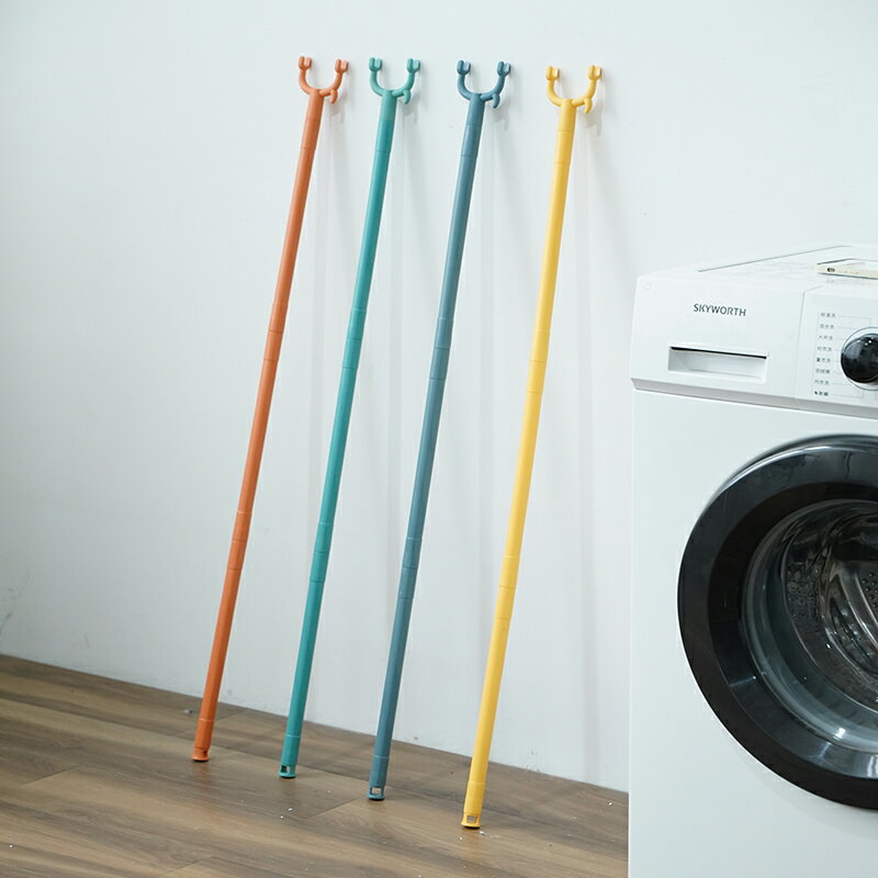 伸縮杆 曬衣桿 掛衣桿 撐衣桿家用取衣服叉桿居家宿舍晾衣桿加長衣叉桿曬衣掛衣桿棍丫叉『ZW7921』