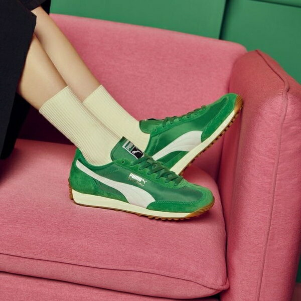 【滿千折百】PUMA 休閒鞋 EASY RIDER VINTAGE 草綠 麂皮 復古 情侶 男女 39902803