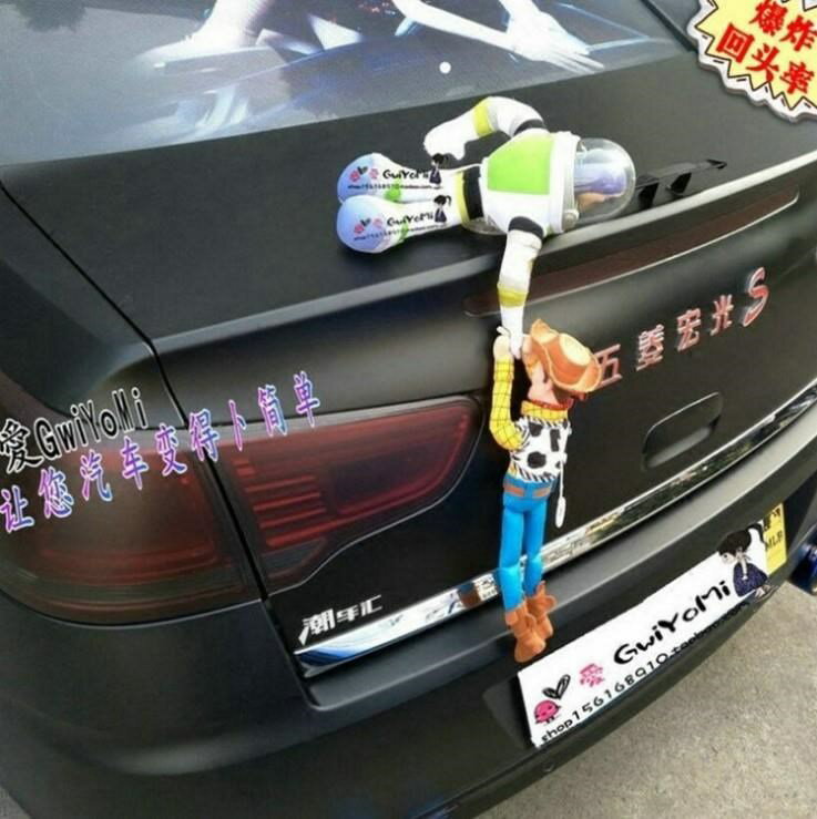 巴斯光年救胡迪掛件汽車頂外裝飾玩偶車尾玩具總動員汽車尾部掛件