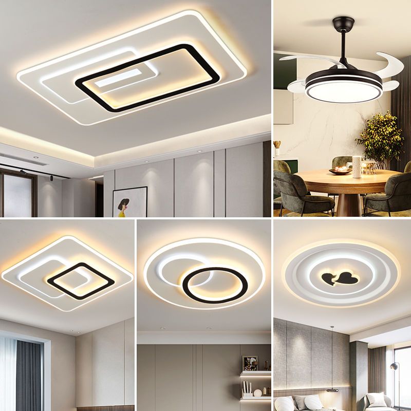2022年新款客廳燈led現代簡約超薄家用長方形吸頂燈全屋套餐燈具