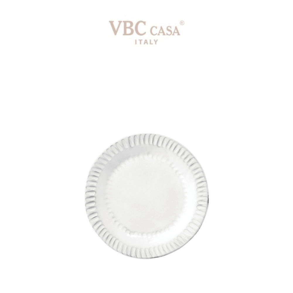 預購/義大利 VBC casa │ 條紋系列 16 cm 點心盤 / 純白色
