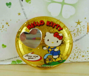 【震撼精品百貨】Hello Kitty 凱蒂貓 KITTY造型別針-圓造型-黃色 震撼日式精品百貨