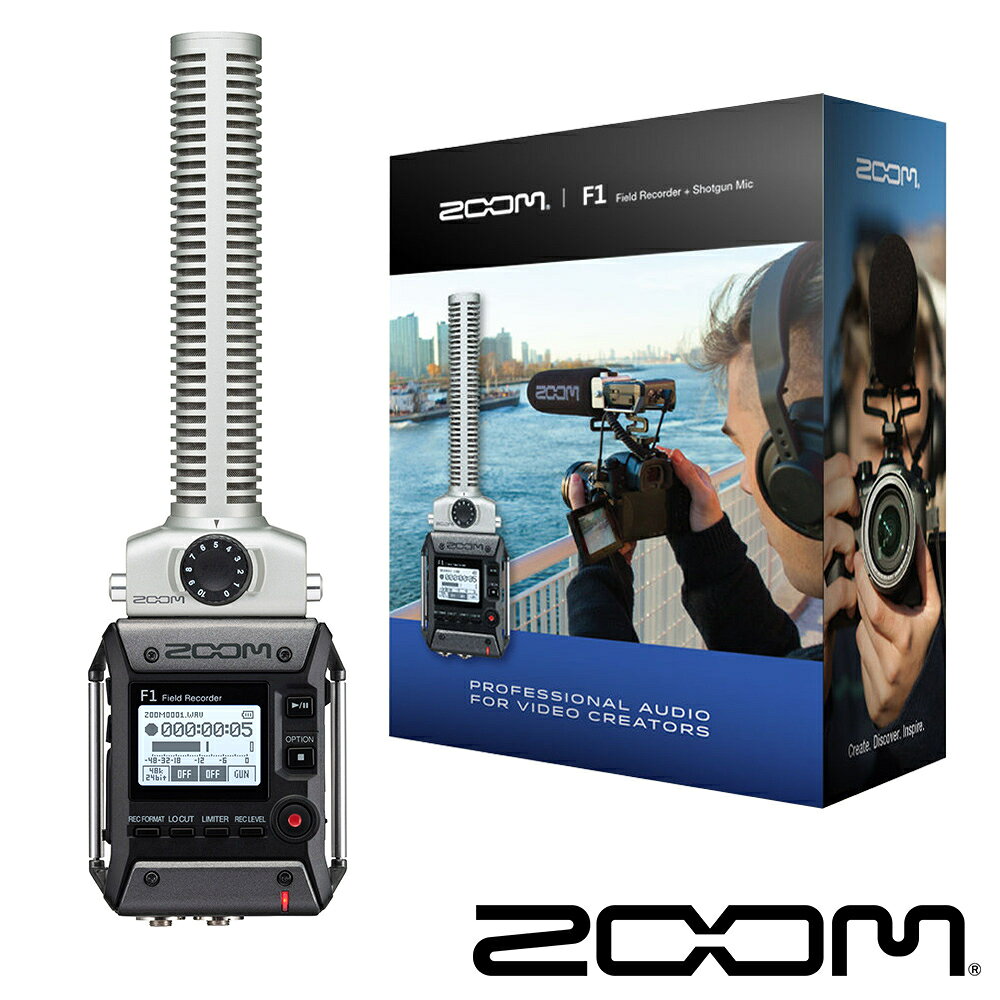限時★.. ZOOM F1-SP 槍型麥克風 隨身錄音機 減震 輕巧 內建限制器 正成公司貨【夏日限時 全館點數5倍送】