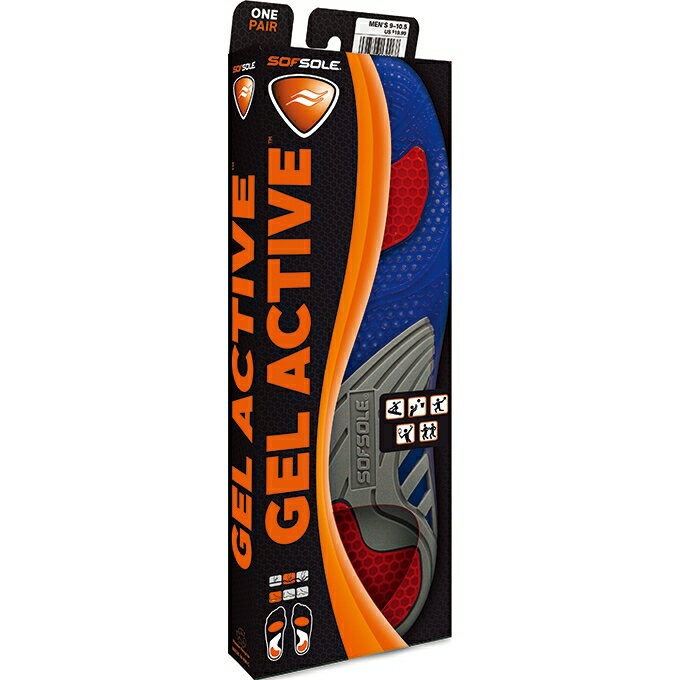 美國 《SOFSOLE》Gel Active凝膠運動鞋墊(男) S1340