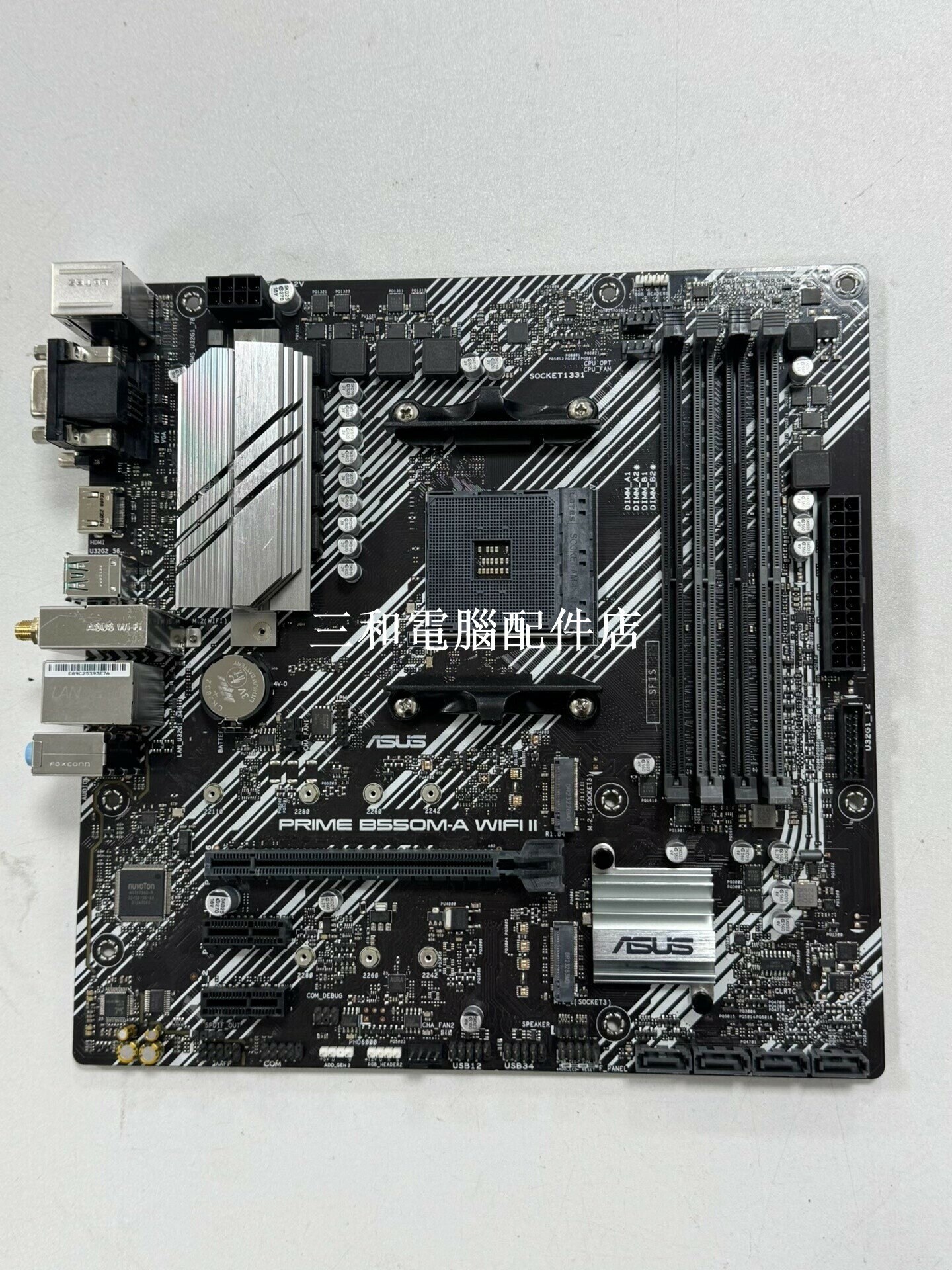 華碩 PRIME B550M-A WIFI II 2代主機板 AMD 平臺 DDR4 最新BIOS 神光同步 9成新拆機板