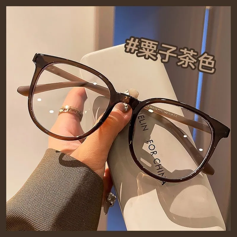 韓系ins風近視眼鏡女學生可配度數素顏大框防藍光護目平光鏡顯瘦