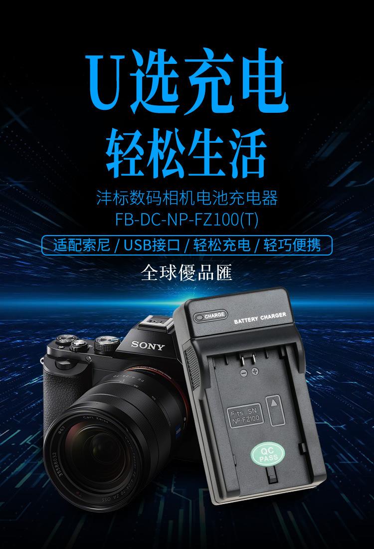 【全球優品匯】灃標NP-FZ100充電器A7M3適用索尼A7R3相機電池USB座充R4 M4 A7S3