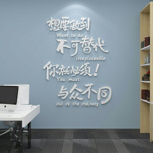辦公室背景墻面裝飾勵志文字標語3d立體貼紙企業公司文化創意布置