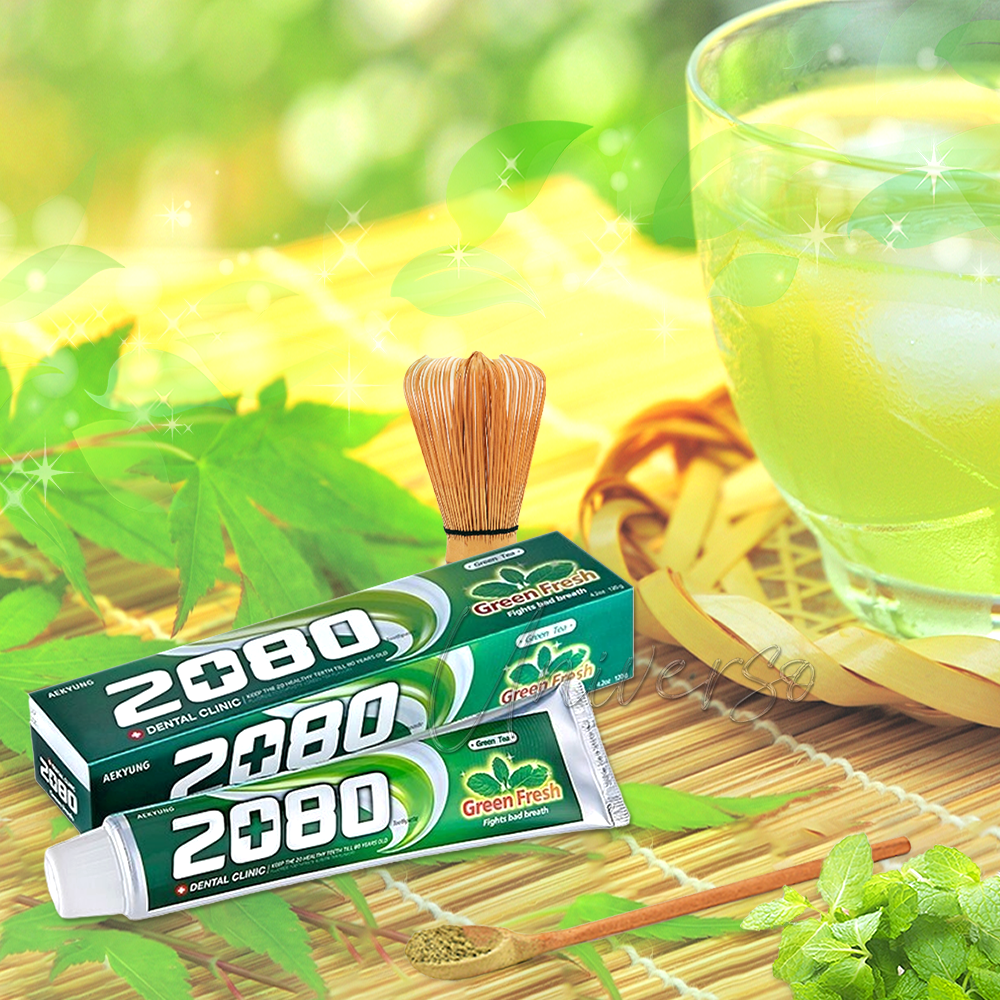 韓國 2080 綠茶清新護齦牙膏 120g 抗蛀牙膏 口臭 牙膏 韓國牙膏 口腔保健 牙齦炎 牙周病