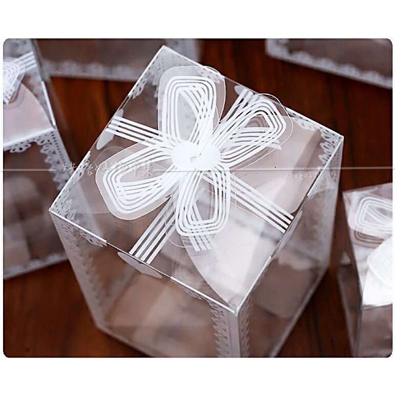 PVC盒 透明盒 透明 包裝盒 花邊 禮物 盒 展示 塑膠 餅乾 糖果 盒子 禮品 婚禮 小物 收納 包裝 烘焙 批發 4