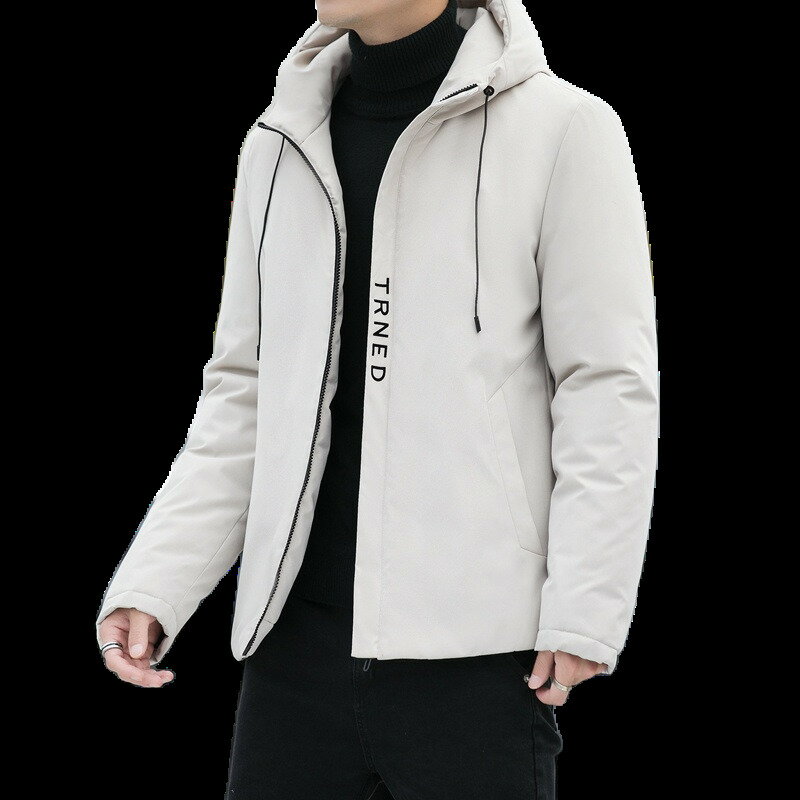 【M-5XL】男生連帽外套 加厚保暖防風外套 素色百搭男生棉質連帽外套 羽絨棉服 棉衣外套 加厚保暖外套 防風外套男外套
