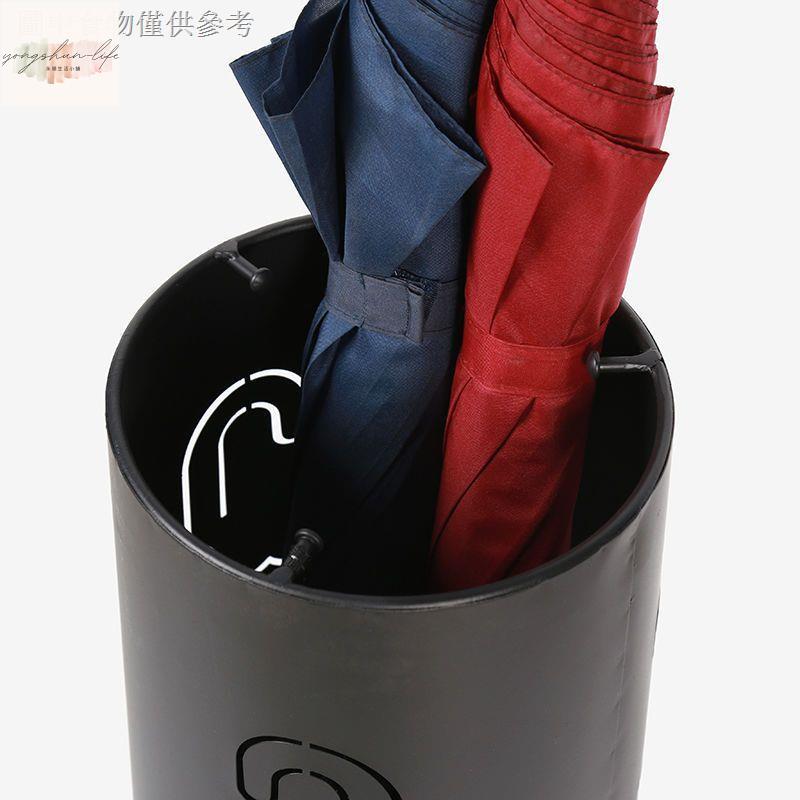 圓形雨傘架入戶門口家用雨具收納酒店大堂商用雨傘桶瀝水鐵藝放傘