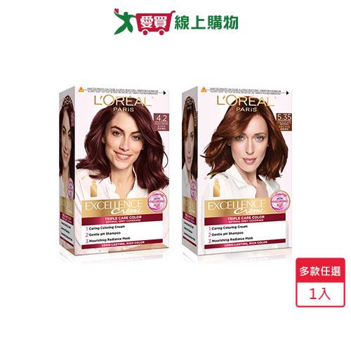 優媚霜三重護髮染髮霜(深紅棕/淺暖栗)【愛買】