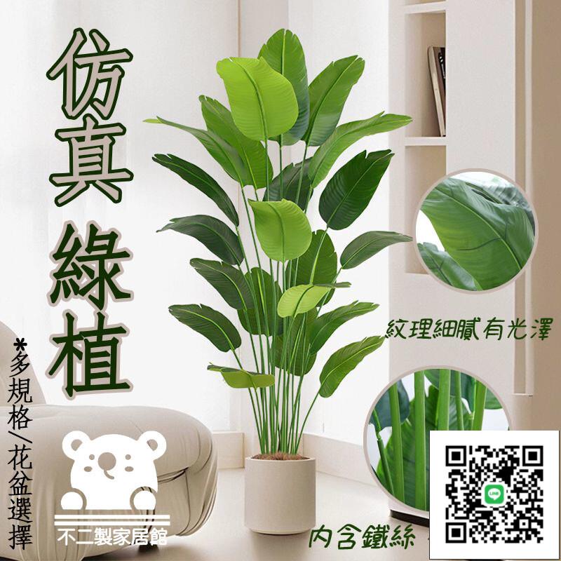 【免配 仿真植物擺件】假植物裝飾 高階輕奢仿生花 擺件裝飾樹 仿生盆栽 客廳大型室內盆栽 天堂鳥模擬