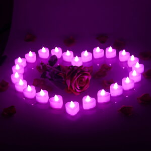 電子蠟燭 LED電子蠟燭燈浪漫求婚創意布置用品生日心形場景道具裝飾情人節【CW07580】