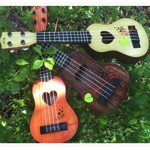 尤克里里可彈奏兒童仿真吉他兒童尤克里里送拔弦片樂譜初學者玩具樂器禮物