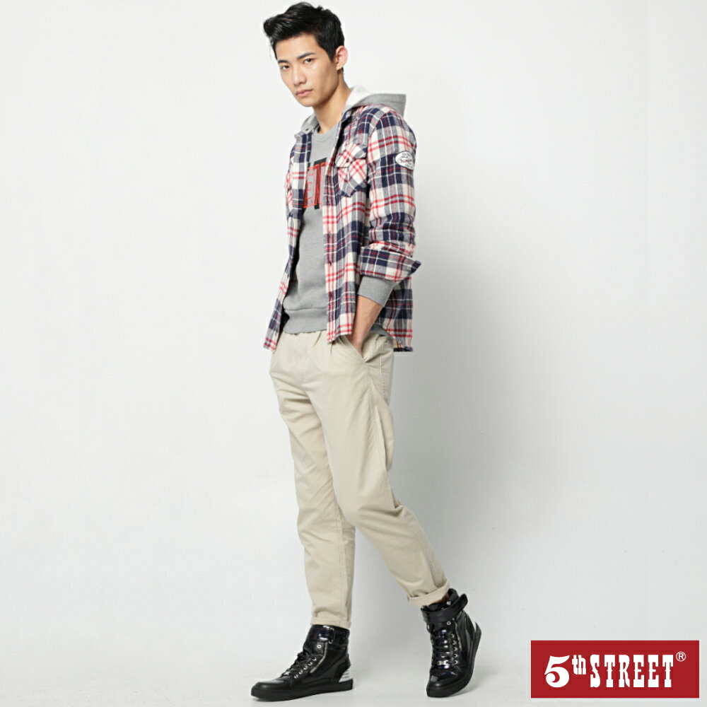男低檔哈倫褲-淺卡其【5th STREET】【APP下單享4%點數】★女王節限定 2