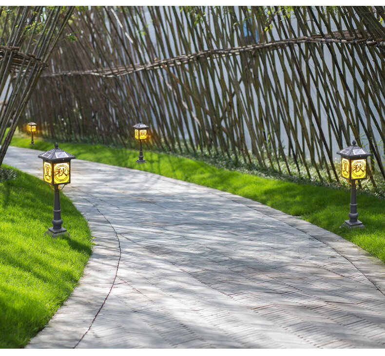 新中式庭院燈LED太陽能草坪燈景觀燈古典花園燈別墅燈防水戶外燈 9