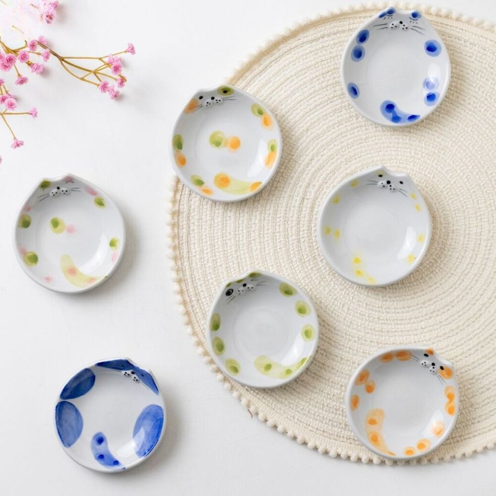 mie 彩色貓咪小盤子 新年豆皿 瓜子盤 | 甜點盤 前菜盤 小碟子 貓咪盤子 可愛碟子 小菜碟 - mie 彩色貓咪小盤子 新年豆皿 瓜子盤 甜點盤 前菜盤 小碟子 貓咪盤子 可愛碟子 小菜碟