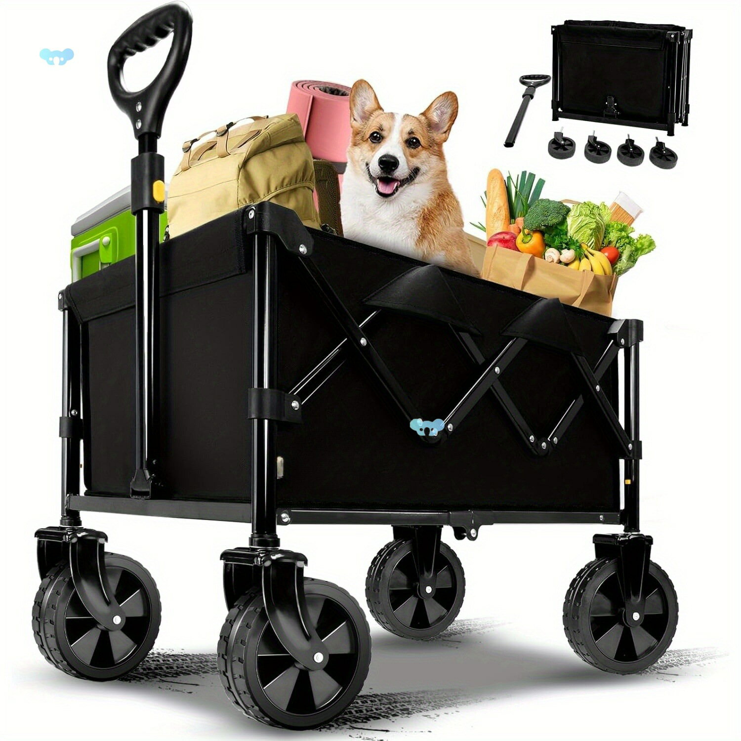 Durable Collapsible Wagon Durable Steel Frame Large