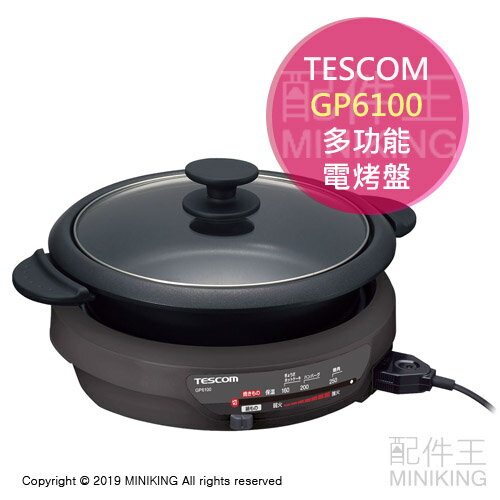 日本代購 空運 TESCOM GP6100 多功能 電烤盤 火鍋 煎盤 燒烤 燒肉盤 可拆洗