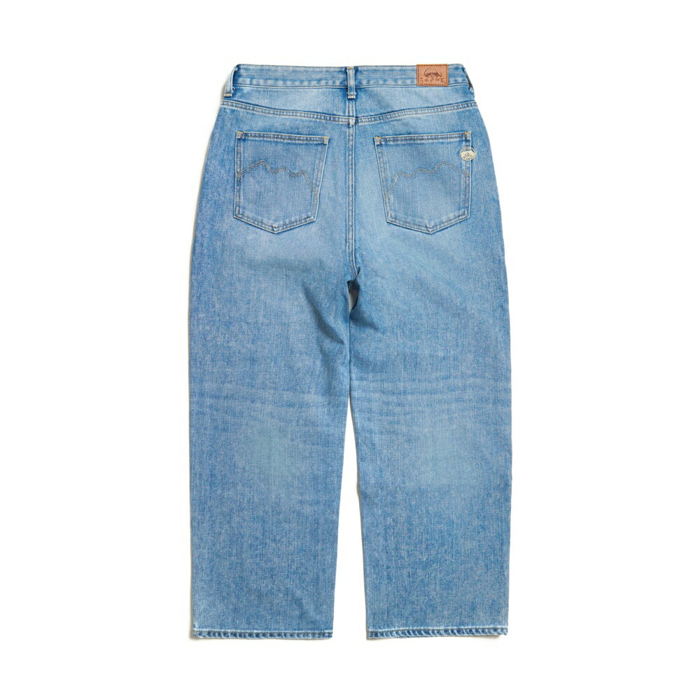 EDOKATSU江戶勝 男款 石洗雪花丹寧直筒褲 (石洗藍) 1
