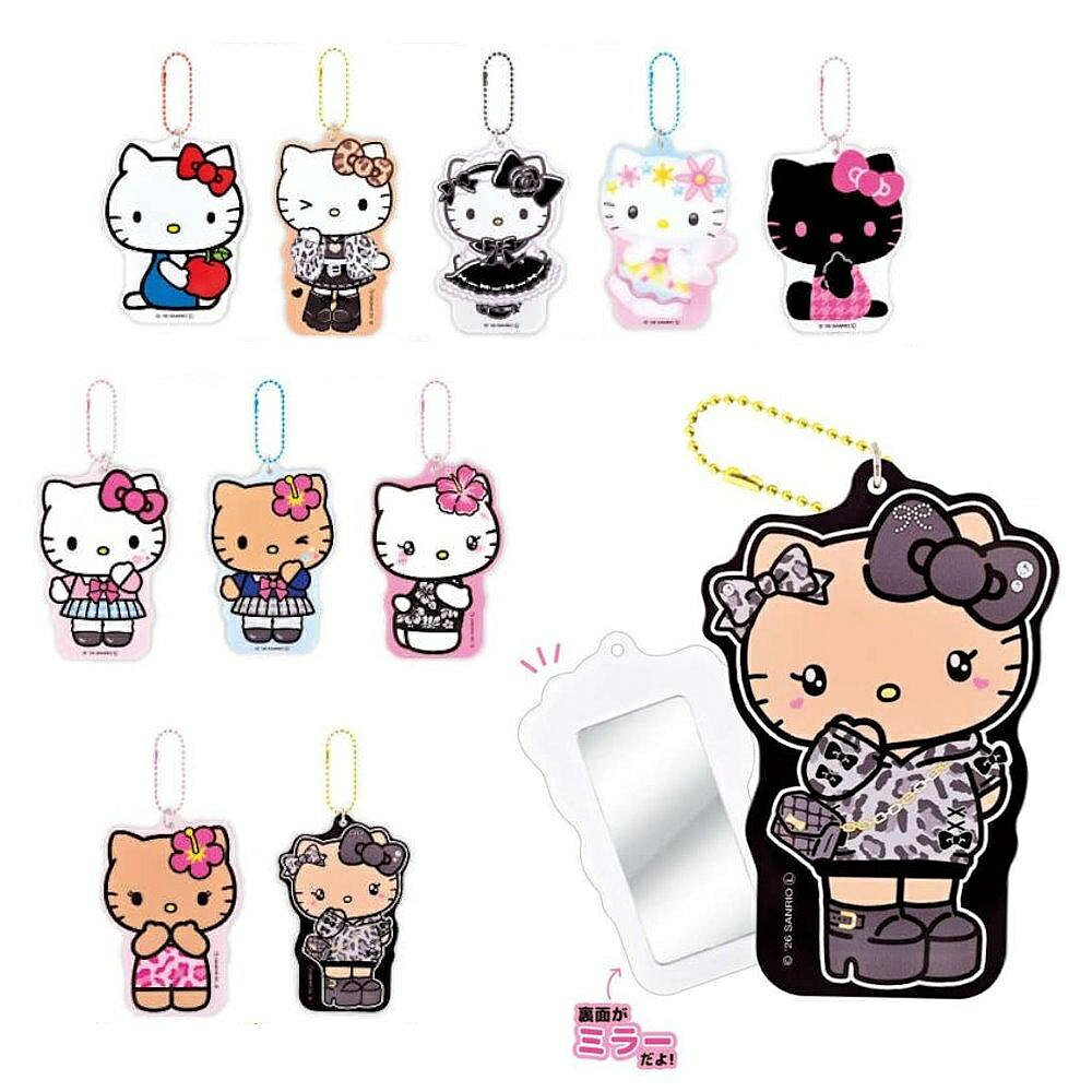 【震撼精品百貨】Hello Kitty 凱蒂貓~日本三麗鷗sanrio KITTY造型吊飾隨身鏡子(隨機出貨)*36957 0