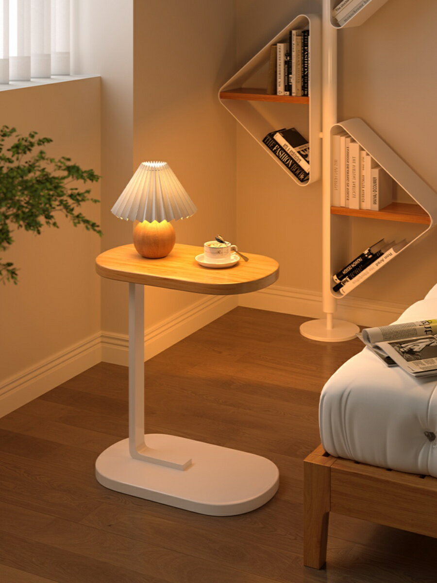 免運 邊桌床頭桌小型超窄簡約臥室家用可移動床頭柜替代簡易置物架沙發邊柜