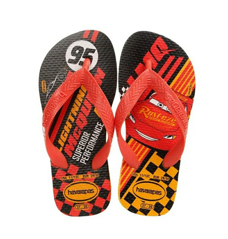 havaianas 哈瓦士 巴西人字拖 兒童款 Kids cars 橘 閃電麥坤 涼鞋 拖鞋 夾腳拖 海灘鞋＊夏日微風＊
