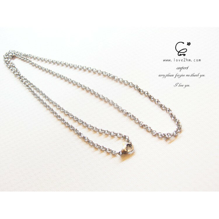 雙圈/白鋼鍊子/316L醫療級白鋼/ [晶晶工坊-love2hm] 1