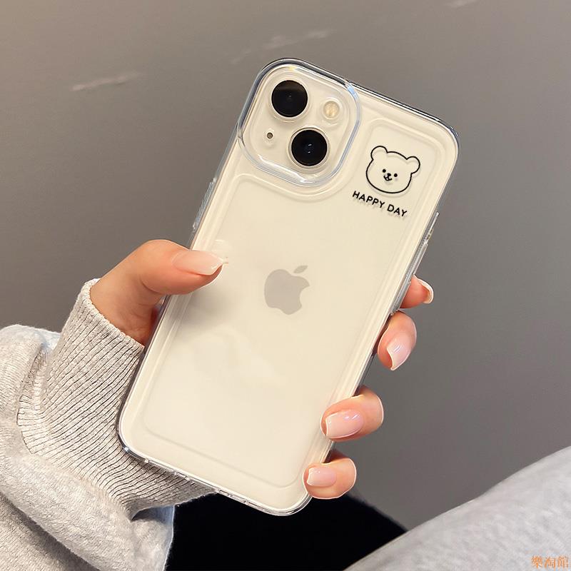 【樂淘館】簡約小熊適用蘋果13手機殼iphone14/15新款12透明x矽膠7防摔11情侶8plus套15proxs男女款xr全包14promax保護