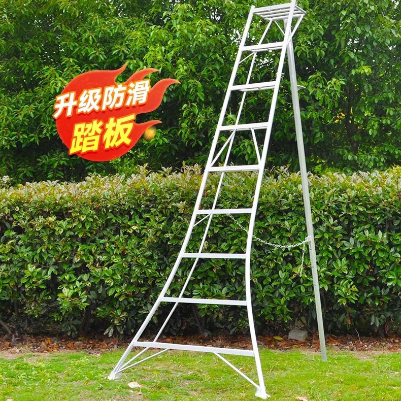 用果園採摘修剪梯鋁合金三腳梯子園藝人字梯園林三腳梯加厚耐用