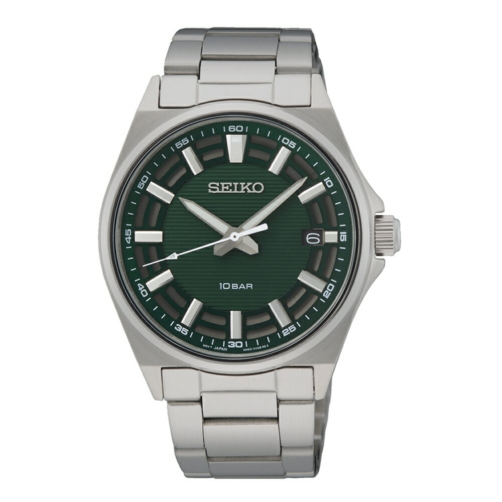 送禮首選★SEIKO 簡約經典綠面腕錶6N52-00G0G(SUR503P1) SK005 附提袋【全館滿額折價★APP下單跨店最高22%點數回饋】