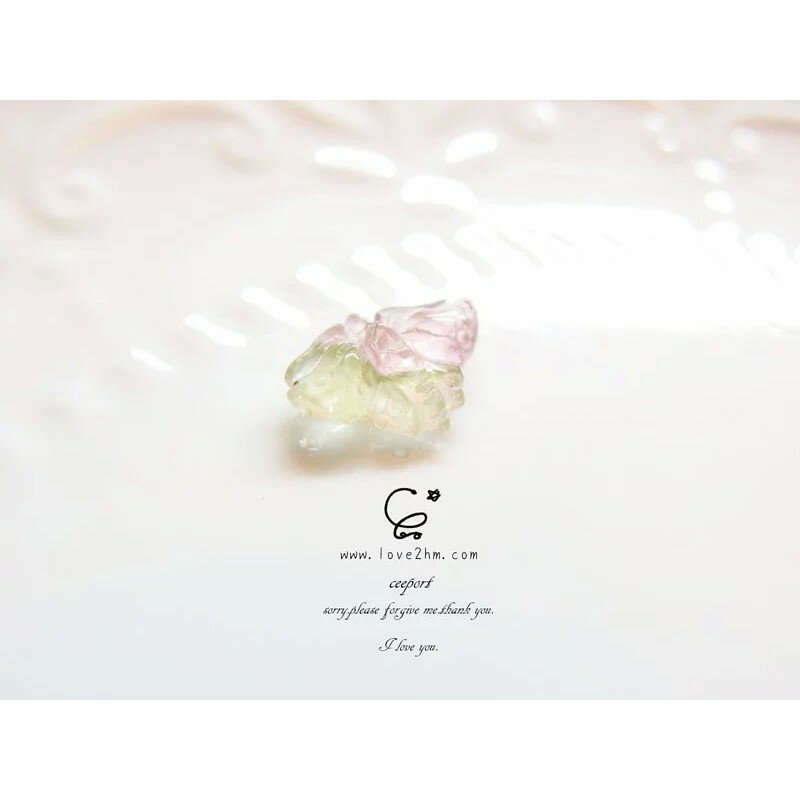 蝴蝶-碧璽雕件 9422/碧璽/水晶飾品/ [晶晶工坊-love2hm]