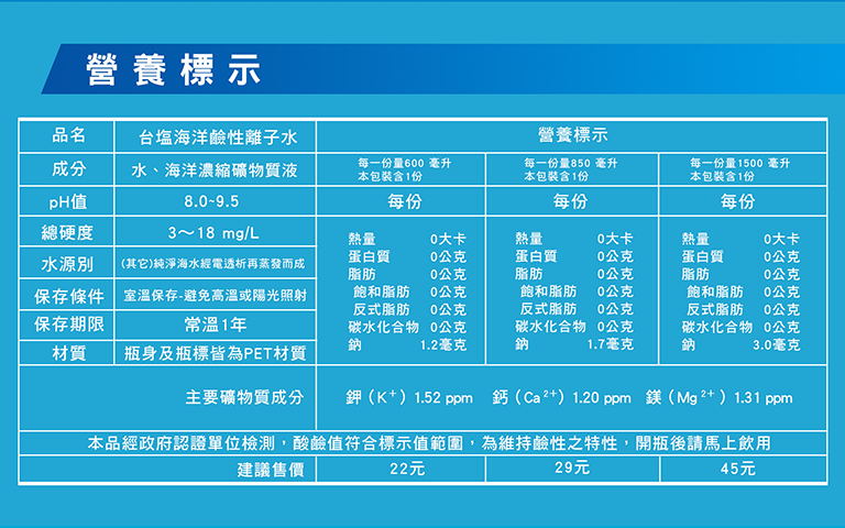 免運 台鹽海洋鹼性離子水 600ml x 24瓶  台鹽 離子水 礦泉水 (HS嚴選) 3