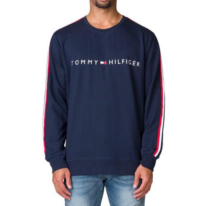 美國百分百【全新真品】Tommy Hilfiger T恤TH 長袖T-shirt logo 滾邊