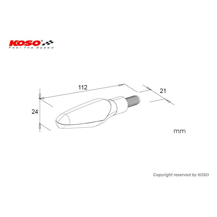 星成 KOSO Z4 LED序列式方向燈組M8規格透明殼黃光適用於各式檔車重機
