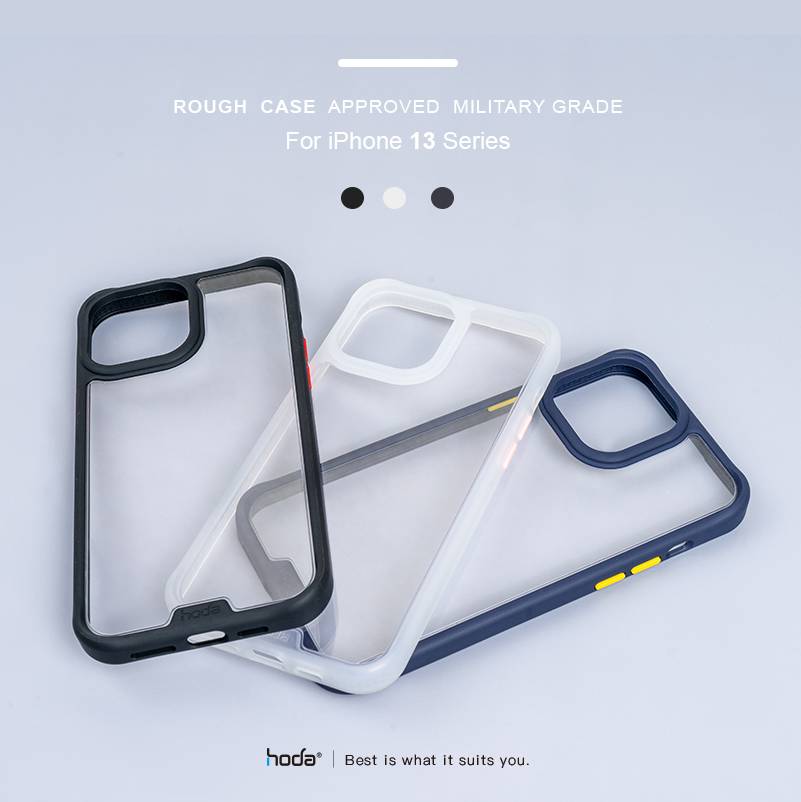 HODA 柔石 透明 PC 背板 軍規 防摔 透明殼 防摔殼 手機殼 保護殼 iPhone 13 pro max 3