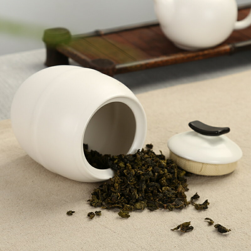 迷你密封茶葉罐 陶瓷茶具茶盒 茶倉旅行儲物罐普洱罐 存茶罐1入