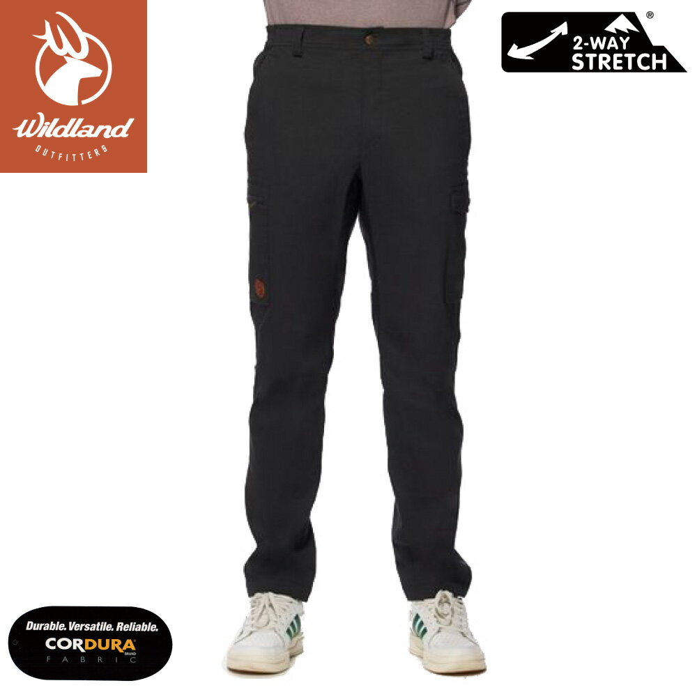 【Wildland 荒野 男 彈性Cordura四季款拼接褲《黑》】0A92316/休閒長褲/直筒褲