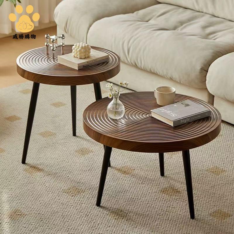 北歐年輪邊幾 創意簡約 小戶型 沙發邊幾 輕奢客廳 茶幾 客廳 高級感 組合822