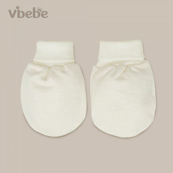 Vibebe 無染棉透氣網布束口手套(VAA02400C) 59元