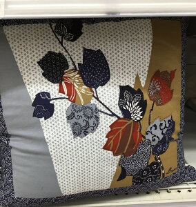 美琪 (居家裝飾)일본日本風純棉抱枕 網邊花藍그물 가장자리 꽃 파랑
