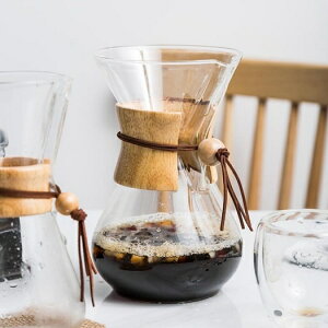 咖啡壺ijarl億嘉咖啡手沖高硼矽玻璃壺防燙美式早餐咖啡壺木質隔熱設計 LX 熱賣單品